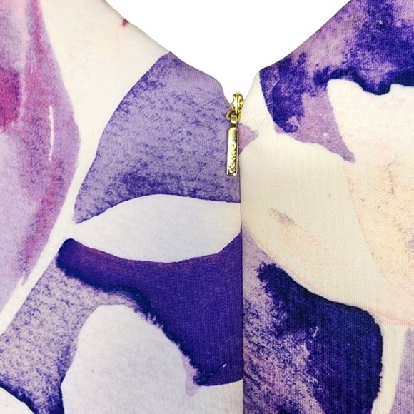 DKNY Sleeveless Sheath Floral Scoop Neck Stretch Mini Dress Plus Size 14 - Picture 6 of 8